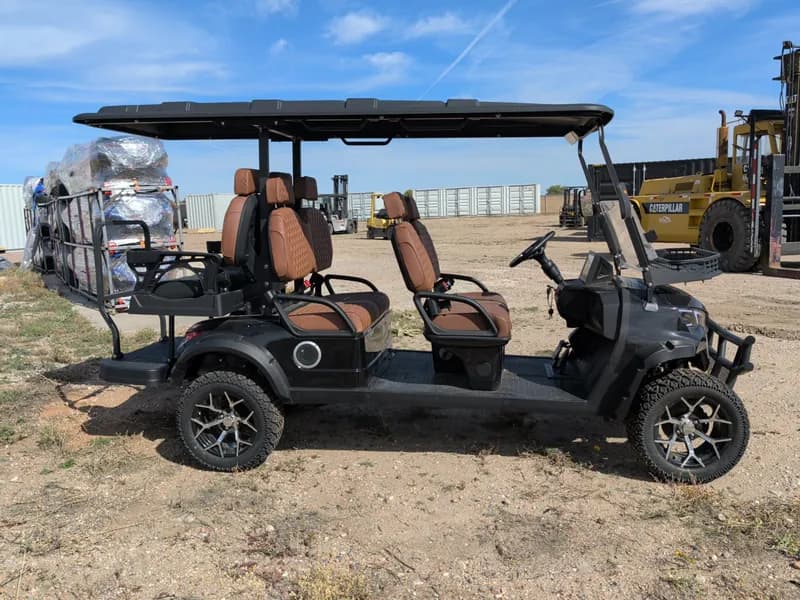 Unused Captok Electric Off-Road Golf Cart 6-Person GC42S 60V Assembled (Black) , interior view